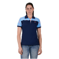 Pure Western Womens Kelsey S/S Polo (P3S2567695) Navy/Multi [SD]