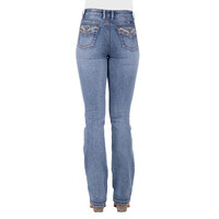 Pure Western Womens Nina Hi Rise Bootcut Jeans - 34 Leg (PCP2213607) Moonshine