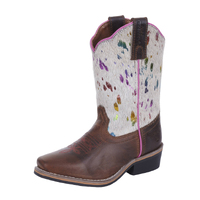 Pure Western Childrens Callie Boots (P4W78105C) Dark Tan/Rainbow