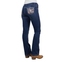 Pure Western Womens Ava Bootcut Jeans - 32 Leg (PCP2208847) Indigo