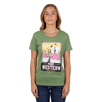 Pure Western Womens Lauren S/S Tee (P4S2598996) Moss