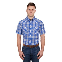 Pure Western Mens Mark S/S Shirt (P4S1102958) Royal