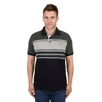 Pure Western Mens Beck S/S Polo (P4S1505966) Black/Green