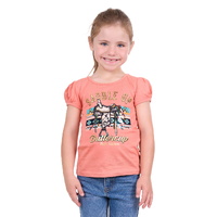 Pure Western Girls Candice S/S Tee (P4S5576859) Coral