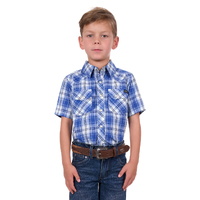 Pure Western Boys Mark S/S Shirt (P4S3103958) Royal