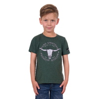 Pure Western Boys Enzo S/S Tee (P4S3503960) Green Marle