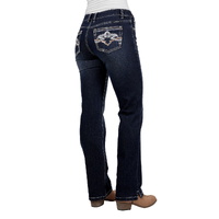 Pure Western Womens Mia Straight Leg Jeans - 32 Leg (PCP2212850) Evening Sky