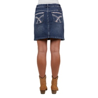 Pure Western Womens Davina Denim Skirt (PCP2407854) Indigo