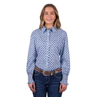 Pure Western Womens Norma L/S Shirt (P5W2140058) Blue