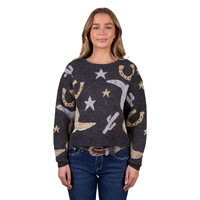 Pure Western Womens Marcy Jumper (P5W2556029) Charcoal Marle