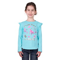 Pure Western Girls Kirsty L/S Tee (P5W5526046) Sea Green