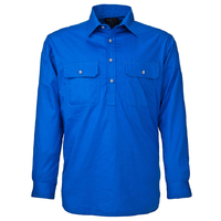 Ritemate Childrens Pilbara Closed Front Shirt (RM400CF) Cobalt Blue