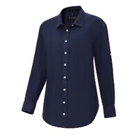 Ritemate Womens Pilbara Classic Fit Linen L/S Shirt (RMPC005) Navy