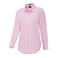 Ritemate Womens Pilbara Classic Fit Linen L/S Shirt (RMPC005) Pink