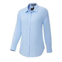 Ritemate Womens Pilbara Classic Fit Linen L/S Shirt (RMPC005) Sky