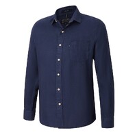 Ritemate Mens Pilbara Classic Fit Linen L/S Shirt (RMPC055) Navy