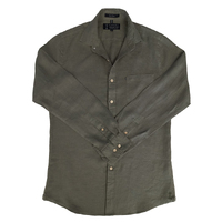 Ritemate Mens Pilbara Linen L/S Shirt (RMPC055) Olive 