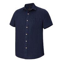 Ritemate Mens Pilbara Classic Fit Linen S/S Shirt (RMPC055S) Navy