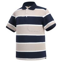 Ritemate Mens Pilbara Classic Cotton S/S Polo (RMPC113) Clay/French Navy/White