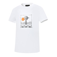 Ritemate Mens Pilbara Sunset Crew Neck S/S Tee (RMPC125) White