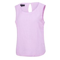 Ritemate Womens Pilbara Linen Singlet (RMPC132) Pink