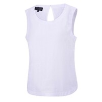 Ritemate Womens Pilbara Linen Singlet (RMPC132) White