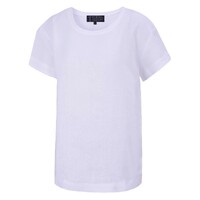 Ritemate Womens Pilbara Linen S/S Tee (RMPC131) White