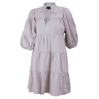 Ritemate Womens Pilbara Linen S/S Dress (RMPC133) Flax