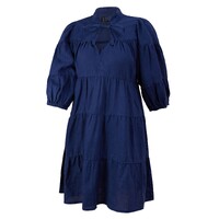 Ritemate Womens Pilbara Linen S/S Dress (RMPC133) Navy