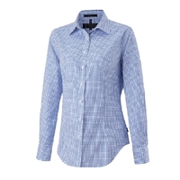 Ritemate Womens Pilbara Classic Fit Cotton L/S Shirt (RMPC115) Blue/White Check