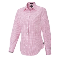 Ritemate Womens Pilbara Classic Fit Cotton L/S Shirt (RMPC115) Pink/White Check