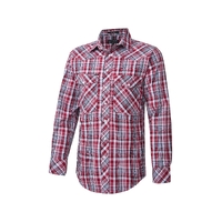 Ritemate Mens Pilbara Western Snap Button L/S Shirt (RMPW009) Red/Black/White