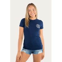 Ringers Western Womens Signature Bull Classic Fit T-Shirt (220016RW) Navy with White Print [GD]