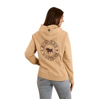 Ringers Western Womens Signature Bull Pullover Hoodie (223074RW) Dark Sand/Chocolate