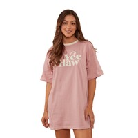 Ringers Western Womens Melrose S/S Tee Dress (222108RW) Rosey Pink [GD]