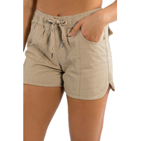 Ringers Western Womens Tora Heavy Weight Rugger Shorts (220239RW) Camel with Dark Navy [GD]