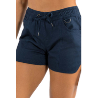 Ringers Western Womens Tora Heavy Weight Rugger Shorts (220239RW) Dark Navy with Camel [GD]