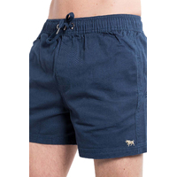 Ringers Western Mens Oliver Heavy Weight Rugger Shorts (120229RW) Dark Navy/Camel [GD]