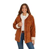 Ringers Western Womens Lacey Sherpa Jacket (223031RW) Toffee [GD]