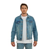 Ringers Western Mens Tex Denim Jacket (123024RW) Mid Blue