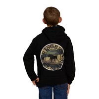 Ringers Western Childrens Signature Bull Pullover Hoodie (323007RW) Black with Camo