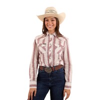 Ringers Western Womens Bubba L/S Western Shirt (223113RW) Burnt Red