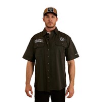 Ringers Western Mens Hawkeye S/S Full Button Workshirt (123095RW) Charcoal/White