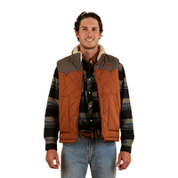 Ringers Western Mens McKinlay Puffer Vest (124058RW) Tobacco/Charcoal