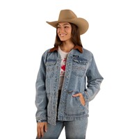 Ringers Western Womens Rosebrook L/S Overshirt (224024RW) Light Wash Blue