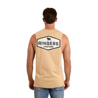 Ringers Western Mens Servo Mucle Tank (122054RW) Dark Sand