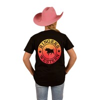 Ringers Western Childrens Signature Bull Classic S/S Tee (320004RW) Black Fade