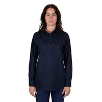 Thomas Cook Womens Light Half Button L/S Shirt (T4S2100182) Navy