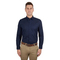 Thomas Cook Mens Linen Tailored L/S Shirt (T4S1122045) Navy