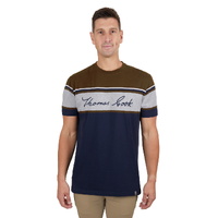 Thomas Cook Mens Brock S/S Tee (T4S1516007) Navy/Dark Tan